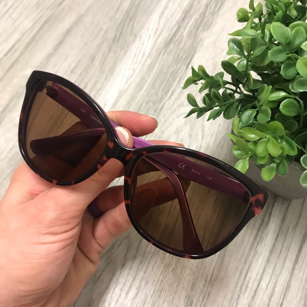Calvin Klein Tortoise & Violet Sunglasses